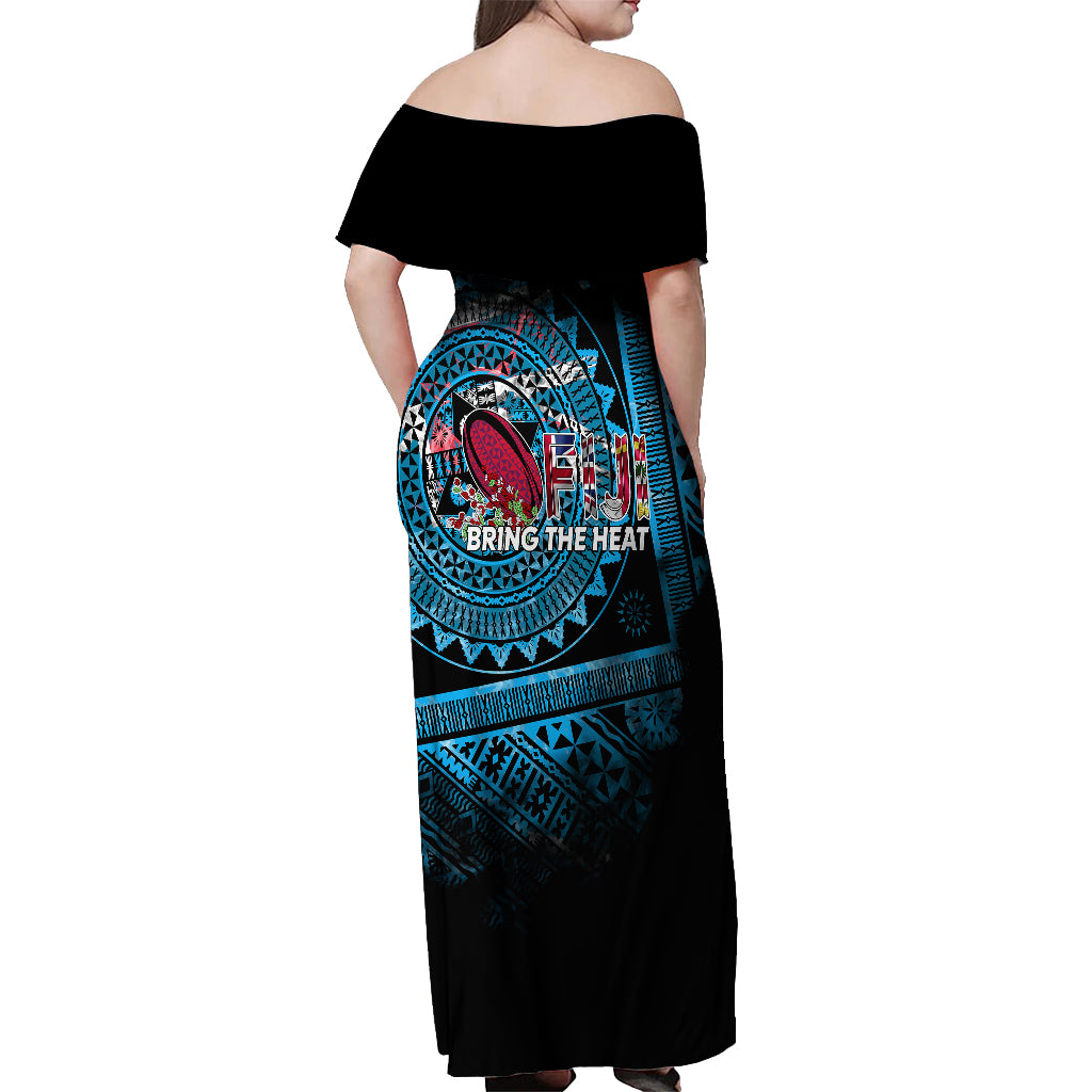 Fiji Rugby Off Shoulder Maxi Dress Bring The Heat DT02 - Polynesian Pride