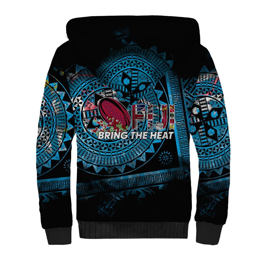 Fiji Rugby Sherpa Hoodie Bring The Heat DT02 - Polynesian Pride