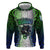 Personalised New Zealand Warriors Hoodie Maori Silver Fern Green DT02