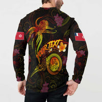 Wallis and Futuna Button Sweatshirt Octopus Plumeria Polynesian Tattoo DT02 - Polynesian Pride