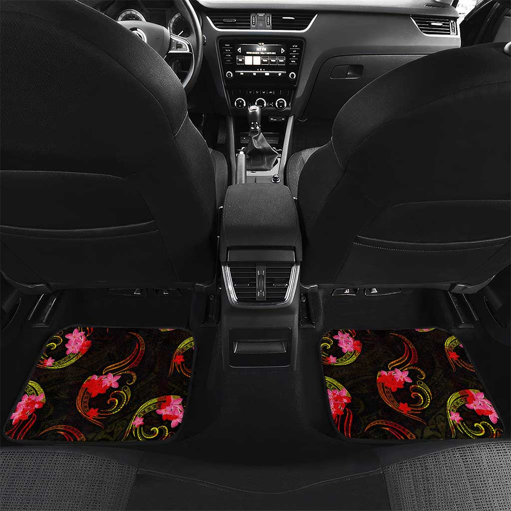 Wallis and Futuna Car Mats Octopus Plumeria Polynesian Tattoo