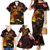 Wallis and Futuna Family Matching Mermaid Dress and Hawaiian Shirt Octopus Plumeria Polynesian Tattoo DT02 - Polynesian Pride