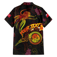 Wallis and Futuna Family Matching Puletasi and Hawaiian Shirt Octopus Plumeria Polynesian Tattoo DT02 - Polynesian Pride