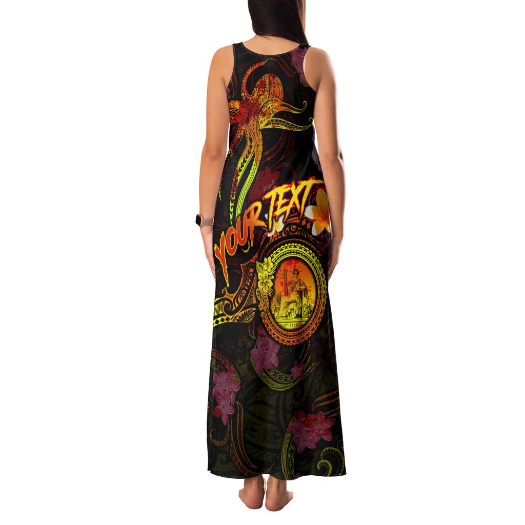 Wallis and Futuna Family Matching Tank Maxi Dress and Hawaiian Shirt Octopus Plumeria Polynesian Tattoo DT02 - Polynesian Pride
