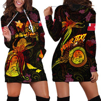 Wallis and Futuna Hoodie Dress Octopus Plumeria Polynesian Tattoo DT02 - Polynesian Pride