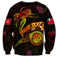 Wallis and Futuna Sweatshirt Octopus Plumeria Polynesian Tattoo DT02 - Polynesian Pride