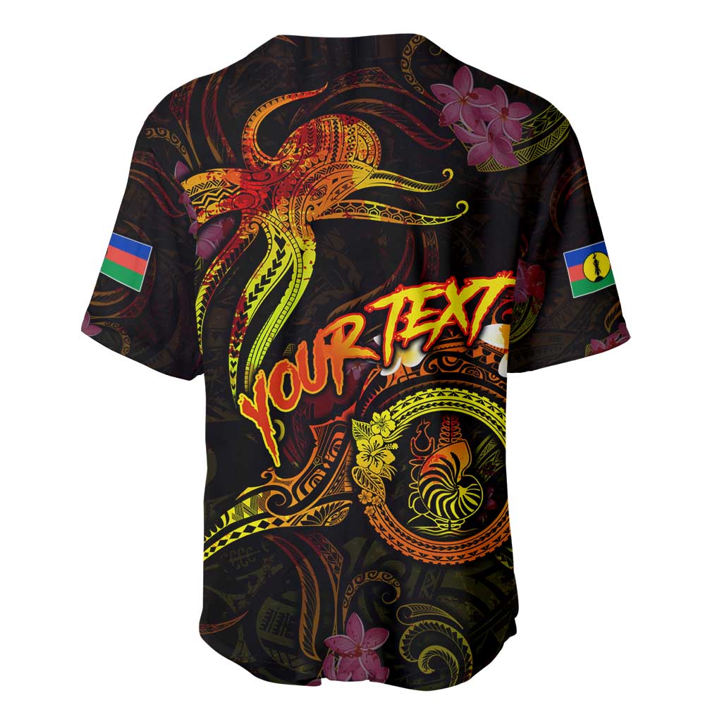 New Caledonia Baseball Jersey Octopus Plumeria Polynesian Tattoo DT02 - Polynesian Pride