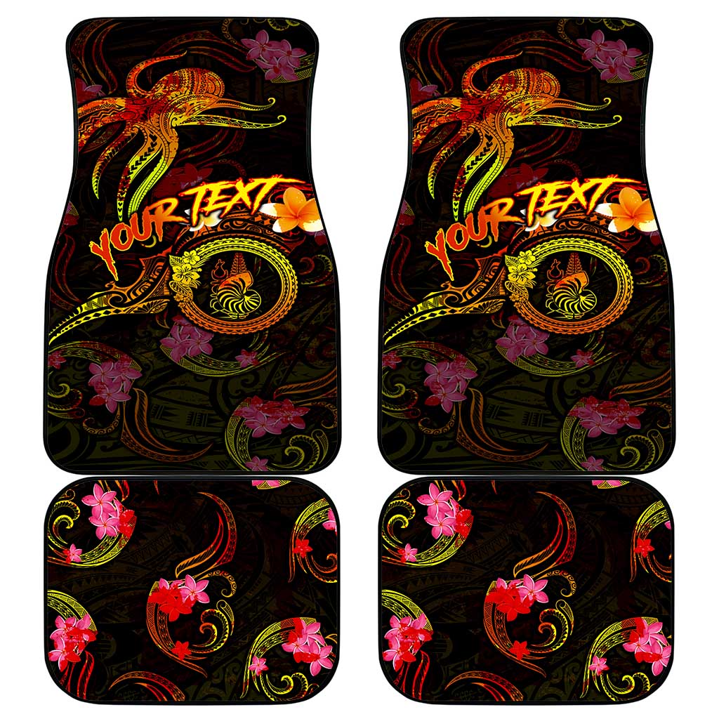New Caledonia Car Mats Octopus Plumeria Polynesian Tattoo DT02 - Polynesian Pride