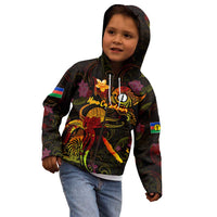 New Caledonia Kid Hoodie Octopus Plumeria Polynesian Tattoo