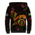 New Caledonia Sherpa Hoodie Octopus Plumeria Polynesian Tattoo