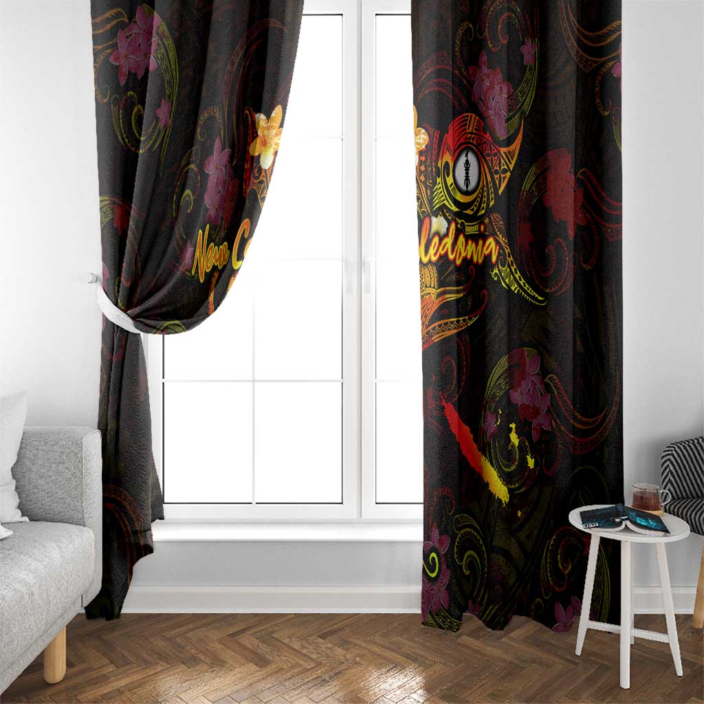 New Caledonia Window Curtain Octopus Plumeria Polynesian Tattoo DT02 - Polynesian Pride