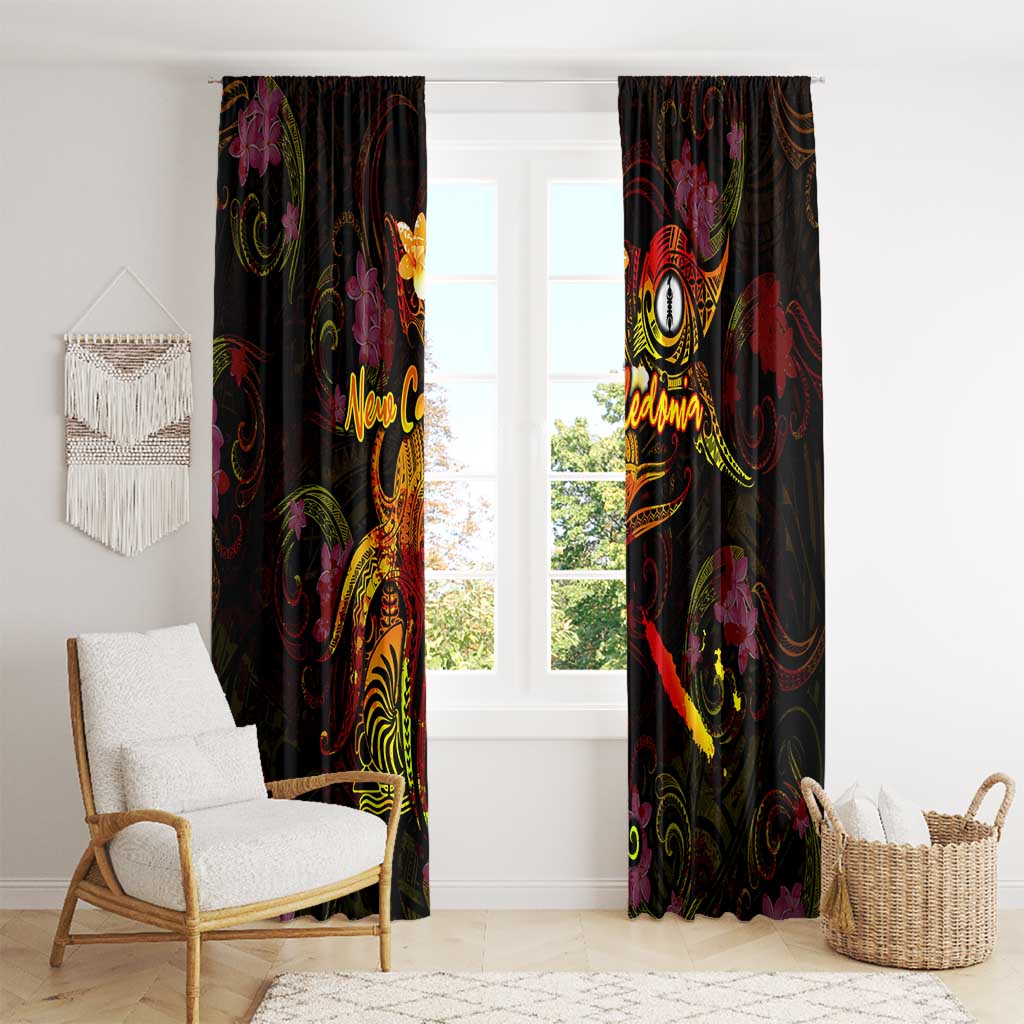 New Caledonia Window Curtain Octopus Plumeria Polynesian Tattoo DT02 - Polynesian Pride