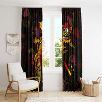New Caledonia Window Curtain Octopus Plumeria Polynesian Tattoo DT02 - Polynesian Pride