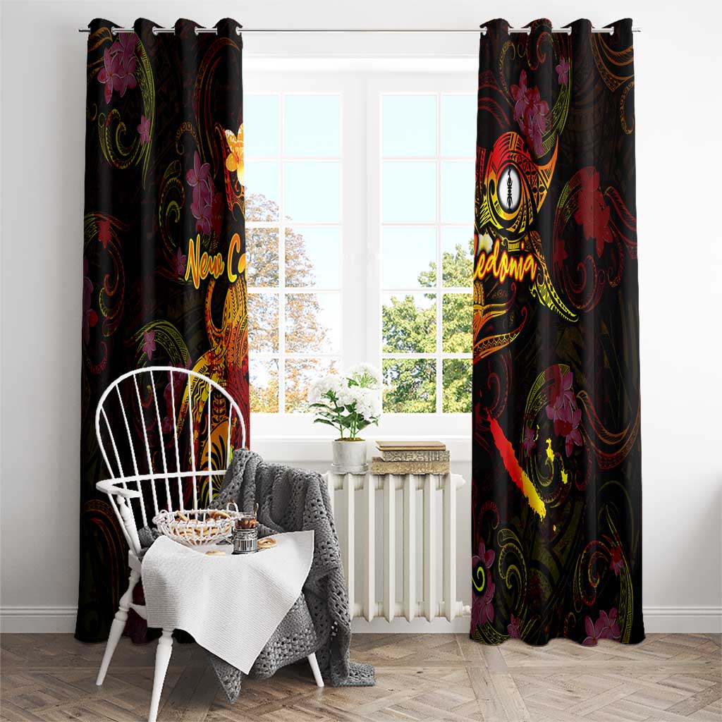 New Caledonia Window Curtain Octopus Plumeria Polynesian Tattoo DT02 - Polynesian Pride