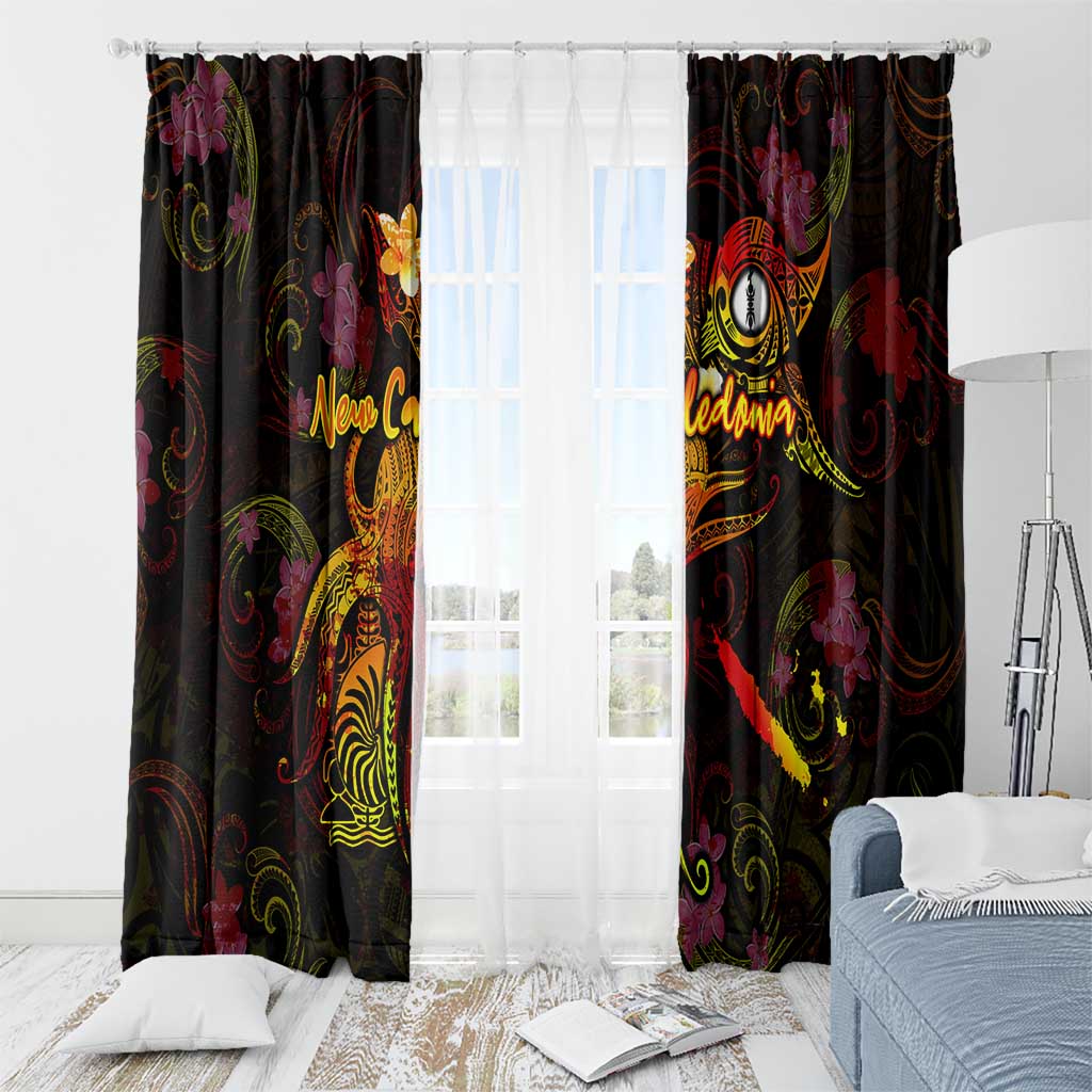 New Caledonia Window Curtain Octopus Plumeria Polynesian Tattoo DT02 - Polynesian Pride
