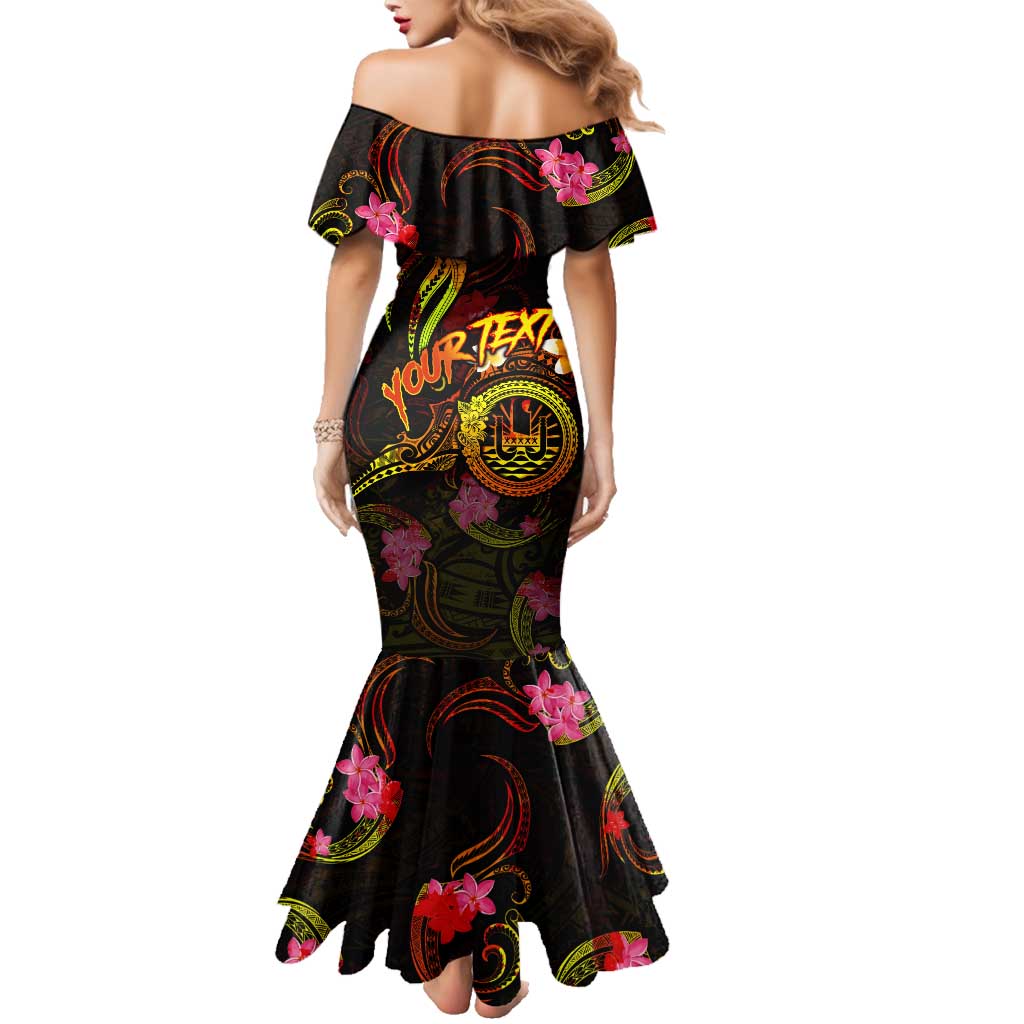 Tahiti French Polynesia Family Matching Mermaid Dress and Hawaiian Shirt Octopus Plumeria Polynesian Tattoo DT02 - Polynesian Pride
