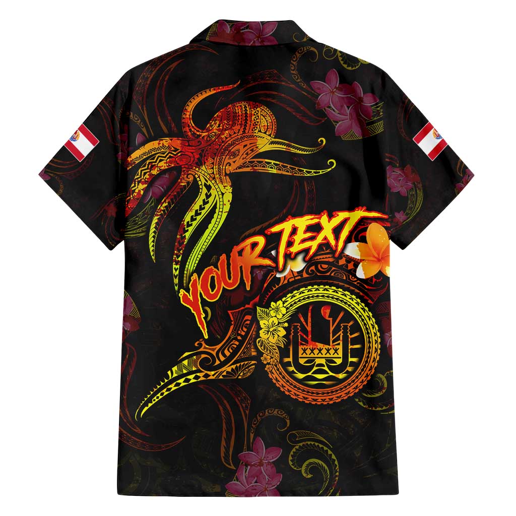 Tahiti French Polynesia Family Matching Off Shoulder Short Dress and Hawaiian Shirt Octopus Plumeria Polynesian Tattoo DT02 - Polynesian Pride