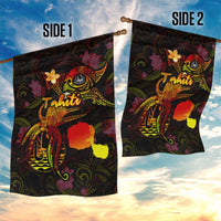 Tahiti French Polynesia Garden Flag Octopus Plumeria Polynesian Tattoo
