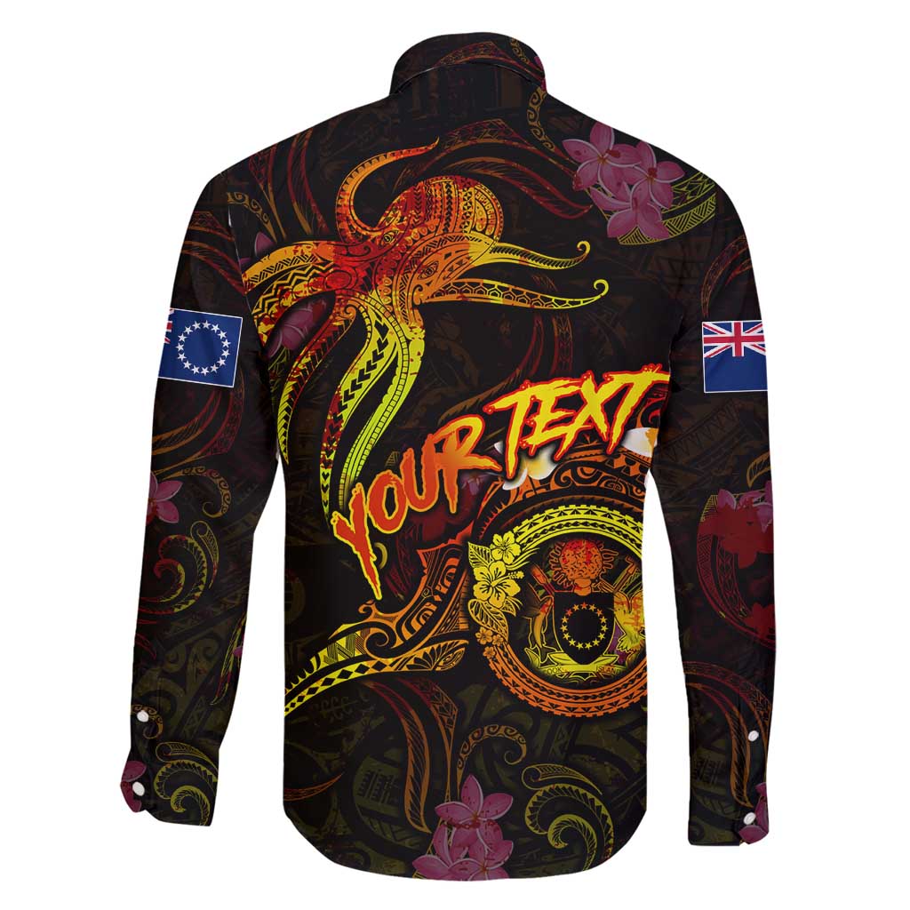 Cook Islands Family Matching Off Shoulder Short Dress and Hawaiian Shirt Octopus Plumeria Polynesian Tattoo DT02 - Polynesian Pride