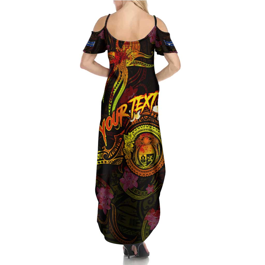 Nauru Family Matching Summer Maxi Dress and Hawaiian Shirt Octopus Plumeria Polynesian Tattoo DT02 - Polynesian Pride
