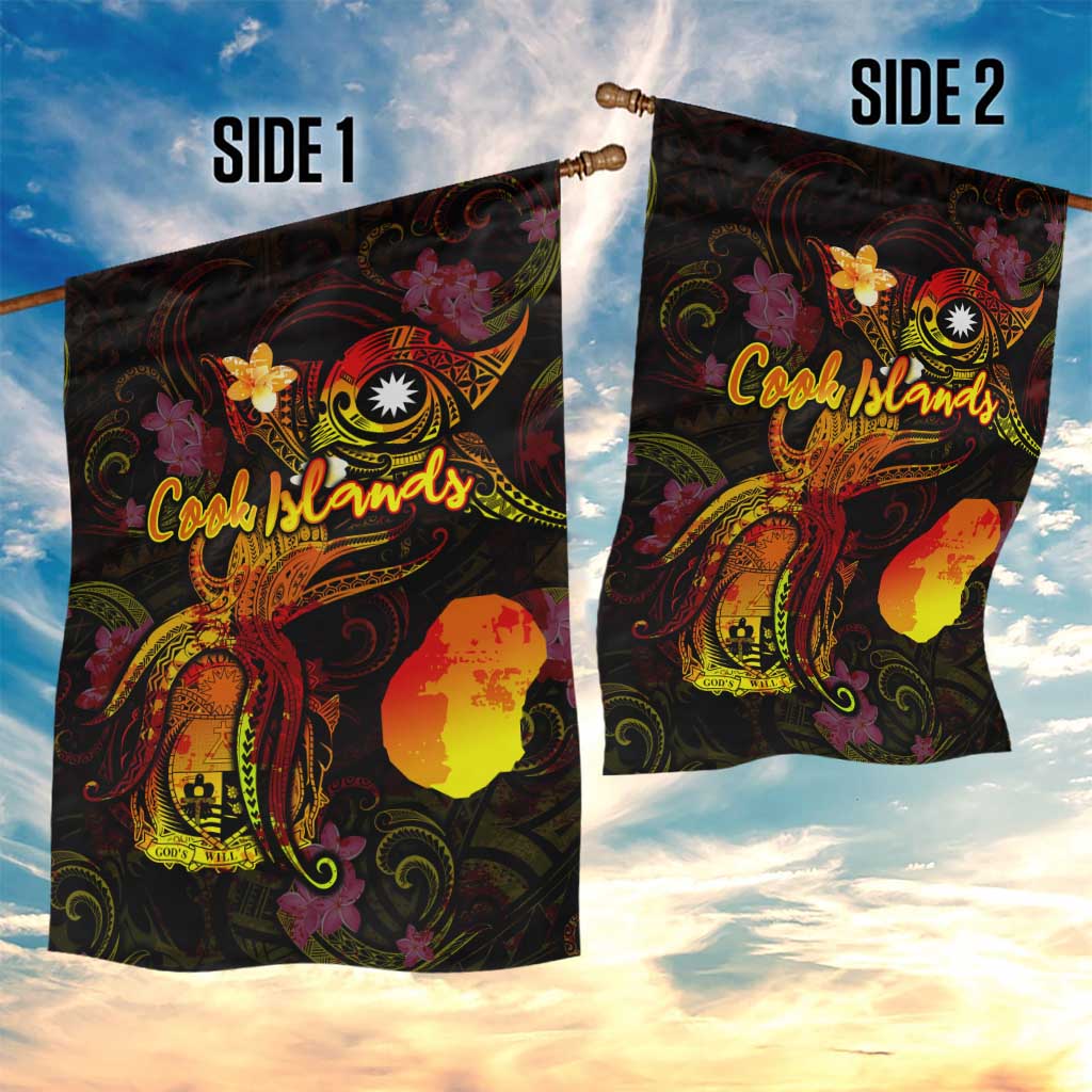 Nauru Garden Flag Octopus Plumeria Polynesian Tattoo