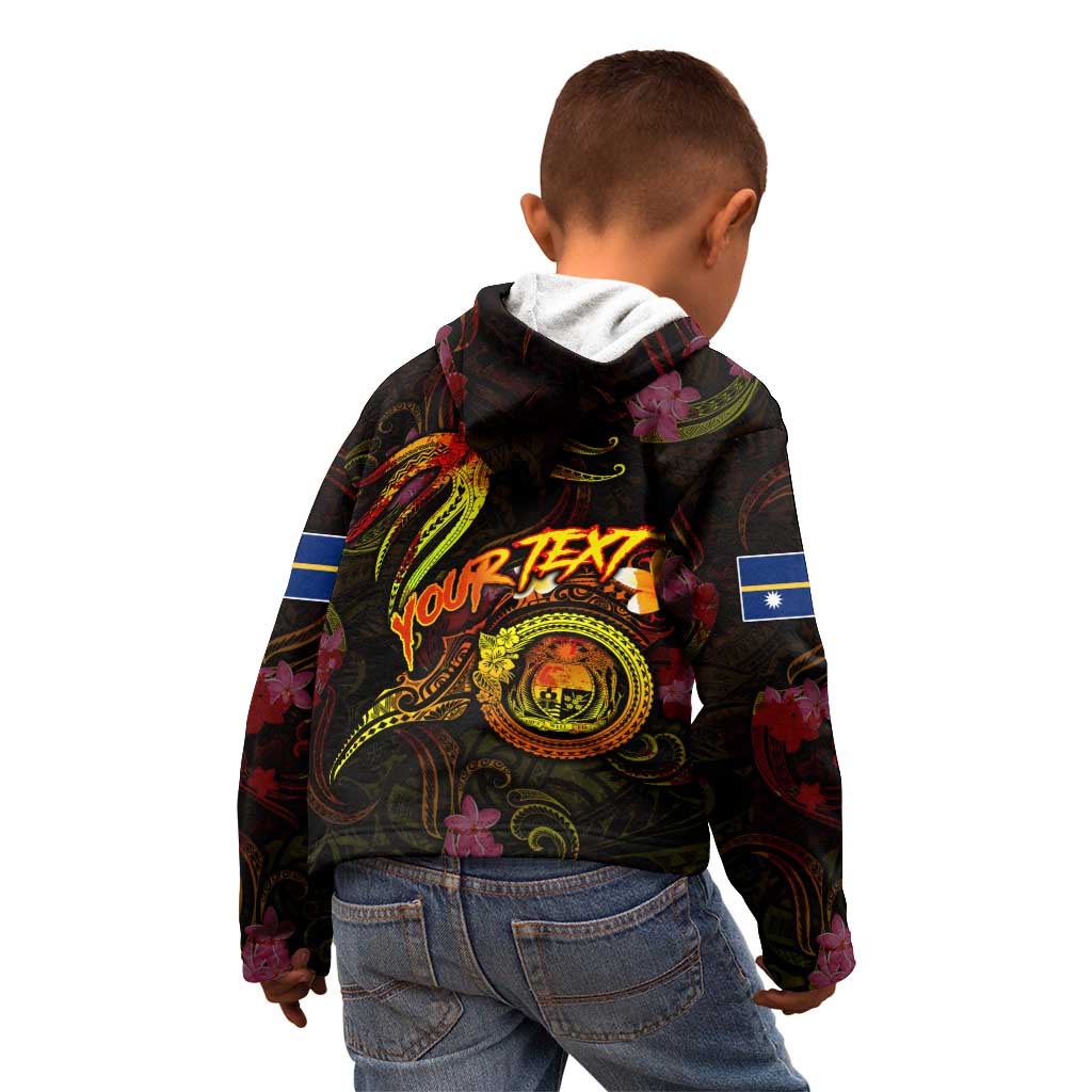 Nauru Kid Hoodie Octopus Plumeria Polynesian Tattoo
