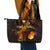 Nauru Leather Tote Bag Octopus Plumeria Polynesian Tattoo