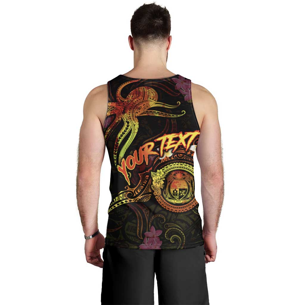 Nauru Men Tank Top Octopus Plumeria Polynesian Tattoo
