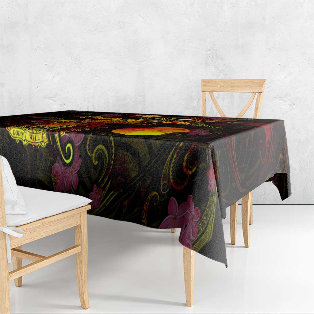 Nauru Tablecloth Octopus Plumeria Polynesian Tattoo