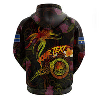 Nauru Zip Hoodie Octopus Plumeria Polynesian Tattoo