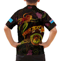 Tuvalu Family Matching Summer Maxi Dress and Hawaiian Shirt Octopus Plumeria Polynesian Tattoo DT02 - Polynesian Pride