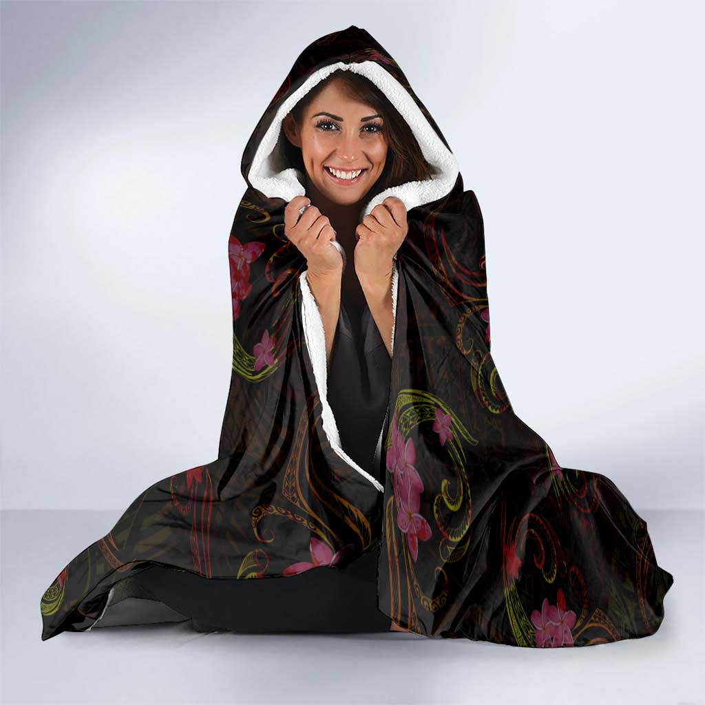 Tuvalu Hooded Blanket Octopus Plumeria Polynesian Tattoo DT02 - Polynesian Pride