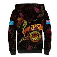Tuvalu Sherpa Hoodie Octopus Plumeria Polynesian Tattoo