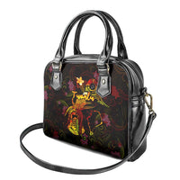 Tuvalu Shoulder Handbag Octopus Plumeria Polynesian Tattoo