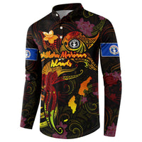 Northern Mariana Islands Button Sweatshirt Octopus Plumeria Polynesian Tattoo DT02 - Polynesian Pride