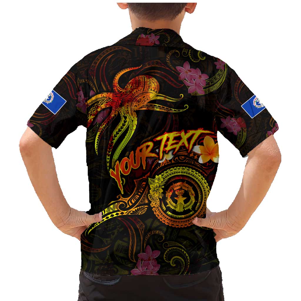 Northern Mariana Islands Family Matching Mermaid Dress and Hawaiian Shirt Octopus Plumeria Polynesian Tattoo DT02 - Polynesian Pride