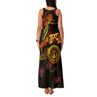 Northern Mariana Islands Family Matching Tank Maxi Dress and Hawaiian Shirt Octopus Plumeria Polynesian Tattoo DT02 - Polynesian Pride
