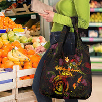 Northern Mariana Islands Grocery Bag Octopus Plumeria Polynesian Tattoo