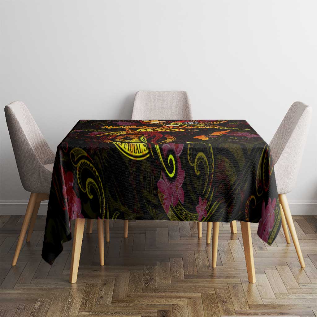 Northern Mariana Islands Tablecloth Octopus Plumeria Polynesian Tattoo DT02 - Polynesian Pride