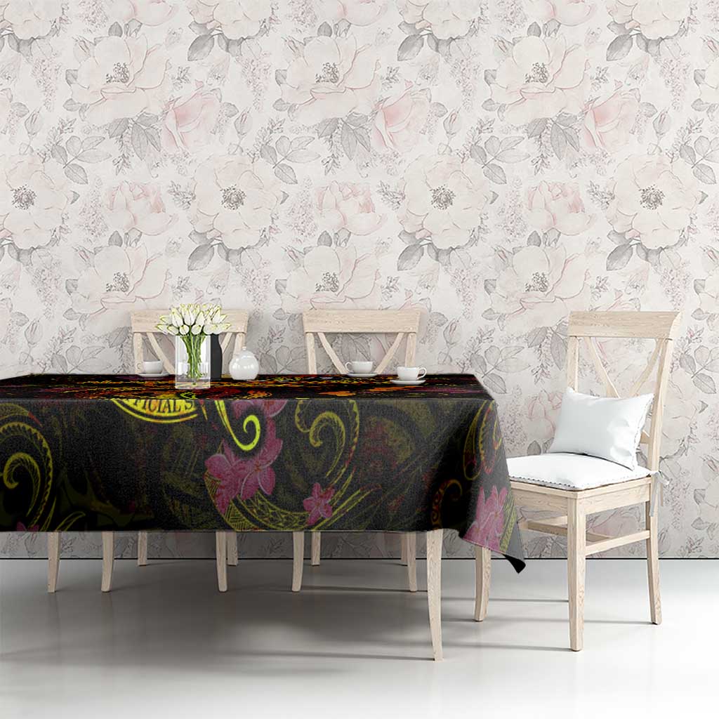 Northern Mariana Islands Tablecloth Octopus Plumeria Polynesian Tattoo DT02 - Polynesian Pride