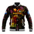 Marshall Islands Baseball Jacket Octopus Plumeria Polynesian Tattoo