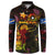 Marshall Islands Button Sweatshirt Octopus Plumeria Polynesian Tattoo