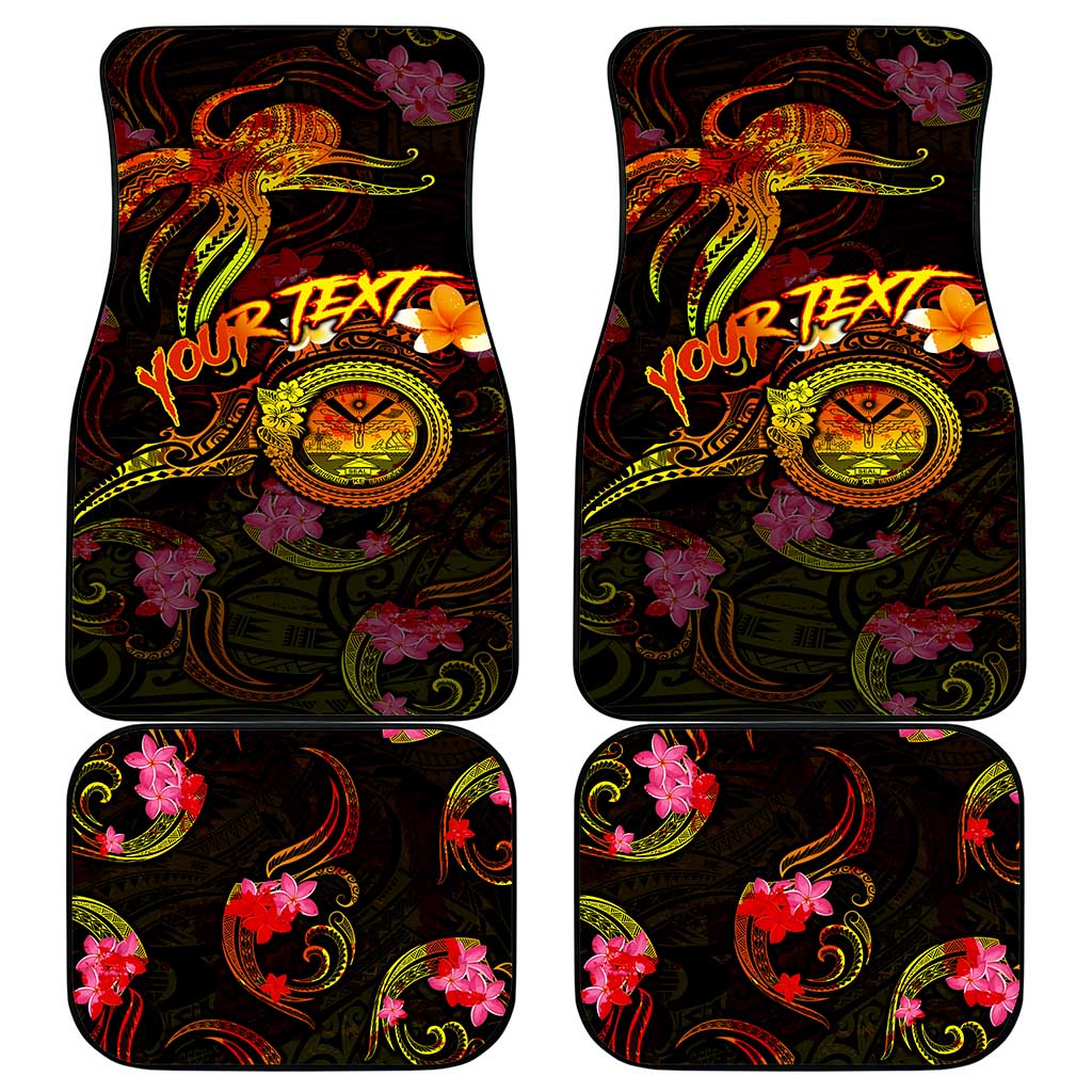 Marshall Islands Car Mats Octopus Plumeria Polynesian Tattoo
