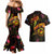 Marshall Islands Couples Matching Mermaid Dress and Hawaiian Shirt Octopus Plumeria Polynesian Tattoo