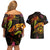 Marshall Islands Couples Matching Off Shoulder Short Dress and Hawaiian Shirt Octopus Plumeria Polynesian Tattoo