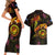 Marshall Islands Couples Matching Short Sleeve Bodycon Dress and Hawaiian Shirt Octopus Plumeria Polynesian Tattoo