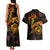 Marshall Islands Couples Matching Tank Maxi Dress and Hawaiian Shirt Octopus Plumeria Polynesian Tattoo