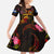 Marshall Islands Family Matching Off The Shoulder Long Sleeve Dress and Hawaiian Shirt Octopus Plumeria Polynesian Tattoo