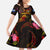Marshall Islands Family Matching Off Shoulder Maxi Dress and Hawaiian Shirt Octopus Plumeria Polynesian Tattoo