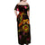 Marshall Islands Family Matching Off Shoulder Maxi Dress and Hawaiian Shirt Octopus Plumeria Polynesian Tattoo